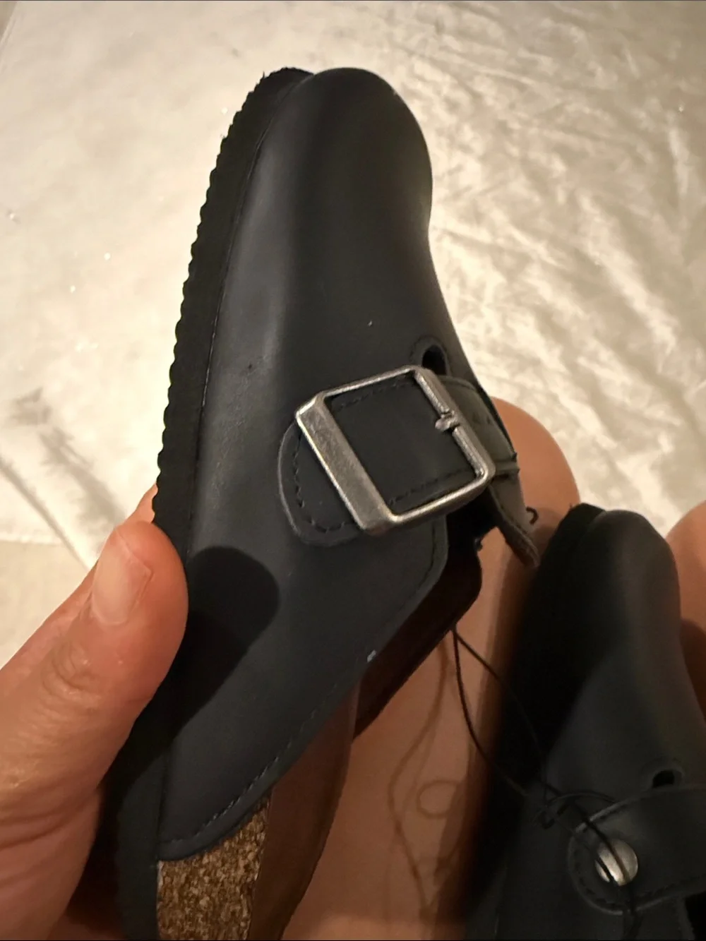 White Mountain Black Slip-On Clog with Buckle for kids size 13